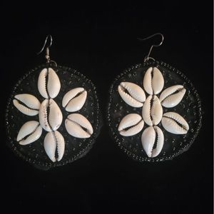 Cowrie Shell Infinity Earrings